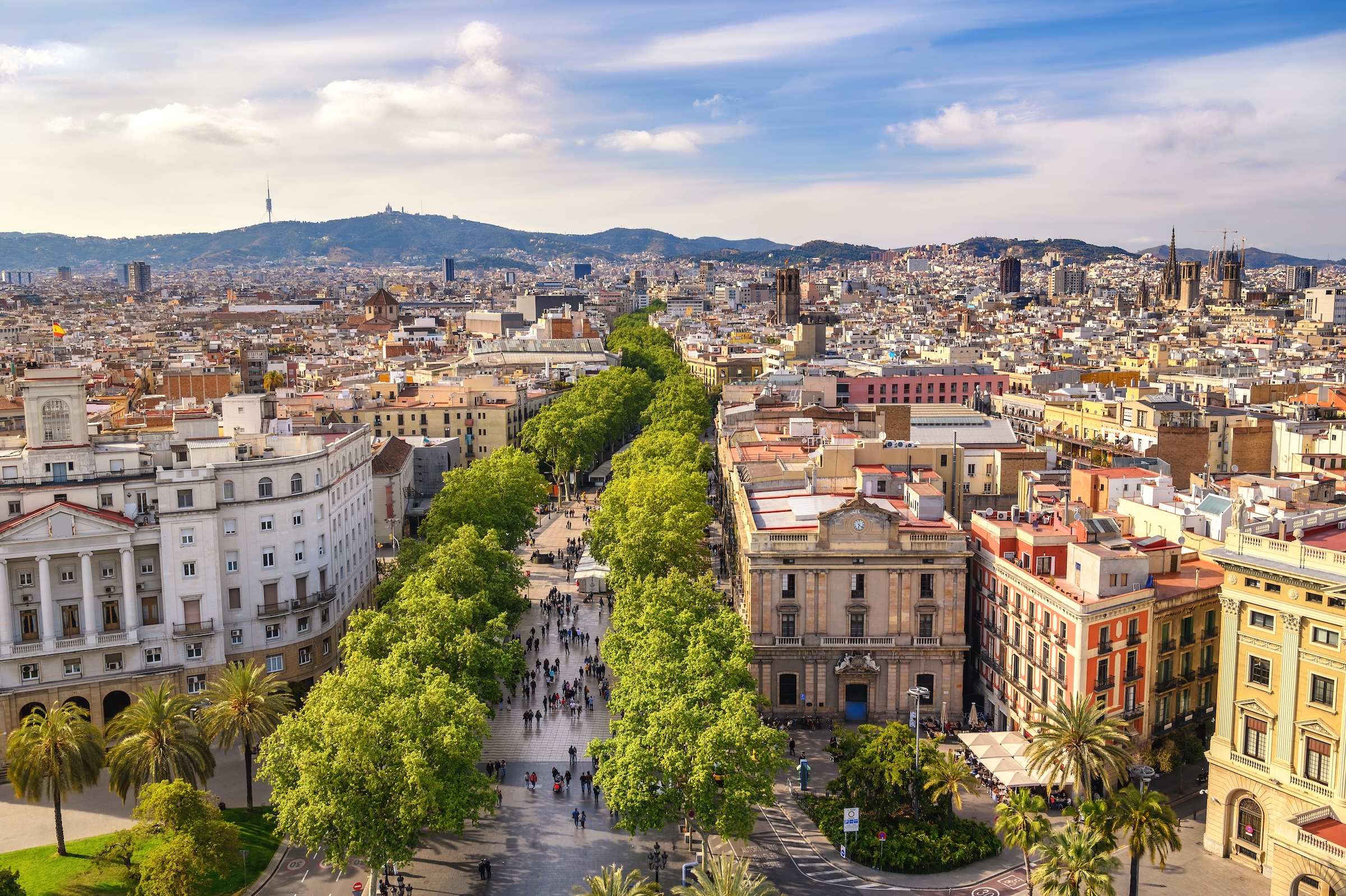 Promenaden La Rambla i Barcelona